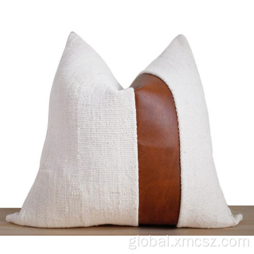 Embroidery Cushion Covers New style faux fur leather cushion cover Factory